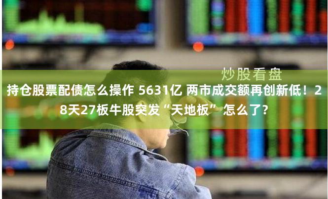 持仓股票配债怎么操作 5631亿 两市成交额再创新低！28天27板牛股突发“天地板” 怎么了？