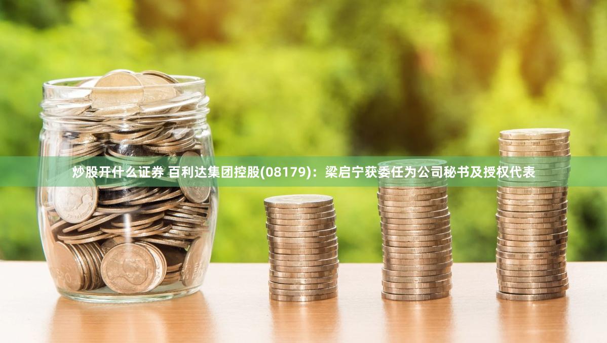 炒股开什么证券 百利达集团控股(08179)：梁启宁获委任为公司秘书及授权代表